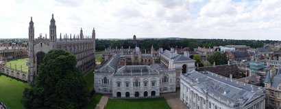 protože nejlepší výhled na město je vždycky z věže :-) Platí to i u Cambridge.