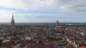 Výhled z Belfry of Bruges.
