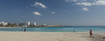 Pláž Nissi - tady jsem se celé odpoledne plážoval. Ano, koupal a opaloval :-)