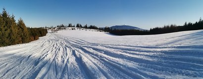 Pohled zp�t k vrcholku Malarka p�i pochodu k Uszczawne Wy�ne